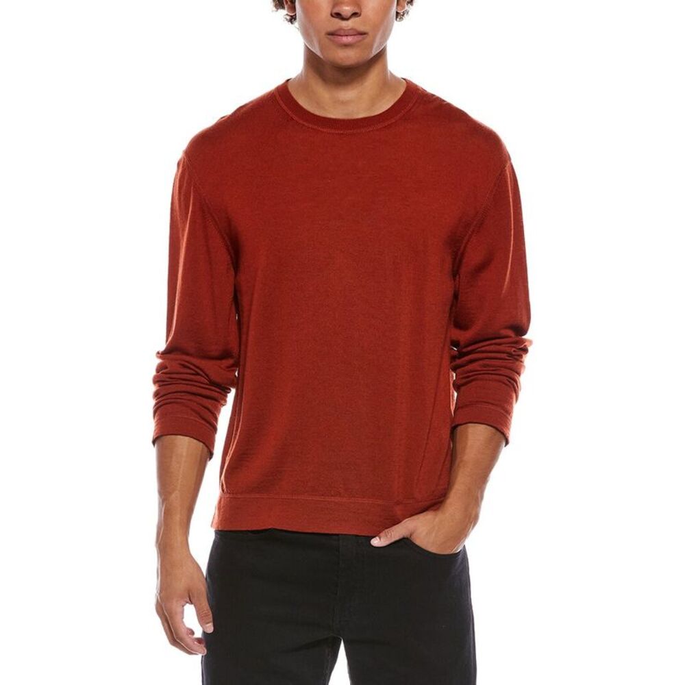 Officine Générale Mens Officine Generale Nemo Italian Wool Shirt, Red